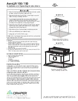 Preview for 1 page of Draper AeroLift 100 Installation & Operating Instructions