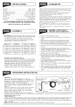 Preview for 2 page of Draper ALG33 Instructions