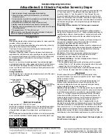 Предварительный просмотр 1 страницы Draper Artisan E Series Installation And Operating Instructions