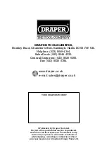 Предварительный просмотр 20 страницы Draper D13/5A Instructions Manual