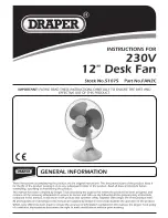 Предварительный просмотр 1 страницы Draper FAN2C Instructions Manual