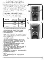 Preview for 9 page of Draper HEAT6-1000 Instructions For Use Manual