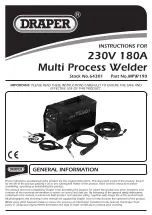 Draper MPW190 Instructions Manual preview