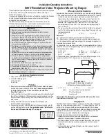 Draper Revelation Operating Instructions Manual preview