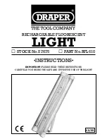 Draper RFL610 Instructions preview