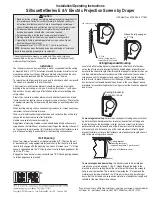 Предварительный просмотр 1 страницы Draper Silhouette E series Installation & Operating Instructions