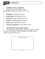 Preview for 34 page of Draper SMS250AB Instructions Manual