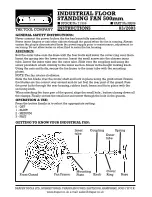 Предварительный просмотр 1 страницы Draper Standing Fan 500mm Instructions