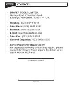 Предварительный просмотр 26 страницы Draper SWD1100A Instructions Manual