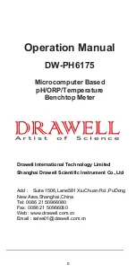 Предварительный просмотр 1 страницы Drawell DW-PH6175 Operating Manual