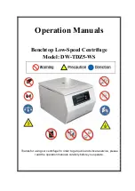 Drawell DW-TDZ5-WS Operation Manuals предпросмотр