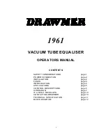 Drawmer 1961 Operator'S Manual preview