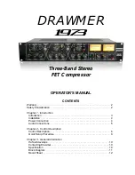 Preview for 1 page of Drawmer 1973 Operator'S Manual