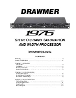 Drawmer 1976 Operator'S Manual предпросмотр