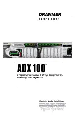 Drawmer ADX 100 User Manual preview