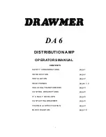 Drawmer DA 6 Operator'S Manual предпросмотр