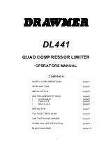 Предварительный просмотр 1 страницы Drawmer dl441 Operator'S Manual