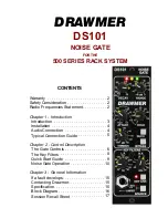 Preview for 1 page of Drawmer DS101 Operator'S Manual