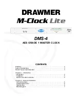 Drawmer M-Clock Lite DMS-4 Owner'S Manual preview