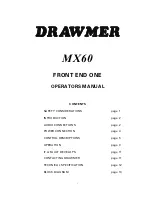 Drawmer MX PRO MX60 Operator'S Manual предпросмотр