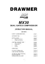 Preview for 1 page of Drawmer MXPro MX30 Operator'S Manual