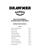 Drawmer SIX-PACK Operator'S Manual предпросмотр