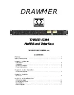 Drawmer THREE-SUM Operator'S Manual preview