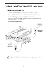 Предварительный просмотр 11 страницы Draytek Vigor 2900V Quick Installation Manual