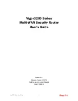 Preview for 2 page of Draytek Vigor 3200 Series User Manual