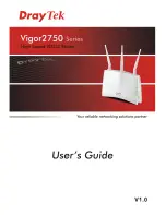 Preview for 1 page of Draytek VIGOR VIGOR2750 User Manual