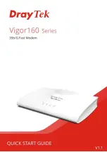 Draytek Vigor160 Series Quick Start Manual preview