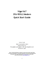 Preview for 2 page of Draytek Vigor167 Quick Start Manual