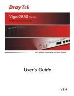 Draytek Vigor2850 Series User Manual preview