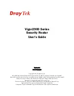 Draytek Vigor2900 Series Security Router User Manual предпросмотр