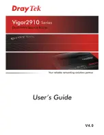 Draytek Vigor2910 Series User Manual preview