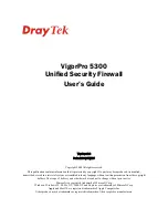 Draytek VigorPro 5300 User Manual preview