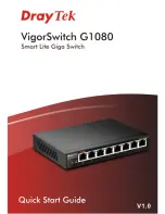 Предварительный просмотр 1 страницы Draytek VigorSwitch G1080 Quick Start Manual