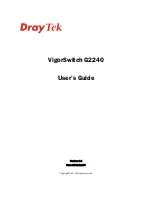 Draytek VigorSwitch G2240 User Manual предпросмотр