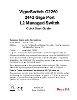 Draytek VigorSwitch G2260 Quick Start Manual предпросмотр