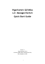 Preview for 1 page of Draytek VigorSwitch G2540xs Quick Start Manual