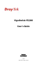 Предварительный просмотр 1 страницы Draytek VigorSwitch P2260 User Manual