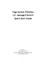 Draytek VigorSwitch P2540xs Quick Start Manual предпросмотр