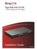 Preview for 1 page of Draytek VigorTalk ATA-24 SH Installation Manual