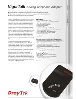 Draytek VigorTalk Specifications preview