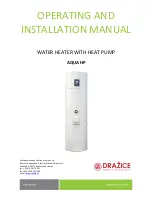 Предварительный просмотр 1 страницы Drazice AQUA HP 250 I Operating And Installation Manual