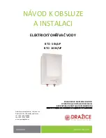 Drazice BTO 10 IN/UP Operating And Installation Manual предпросмотр