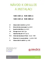 Drazice NAD 1500 v1 Operation And Installation Instructions Manual предпросмотр