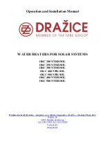 Drazice OKC 200 NTRR/SOL Operation And Installation Manual preview