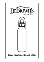 DrBrowns Natural Flow Sippy Spout Quick Start Manual предпросмотр