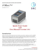 Предварительный просмотр 1 страницы DRC J-Mini Pro Quick Start Manual And User Manual